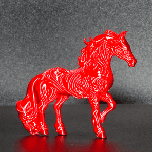 Лошадь статуэтка красная, огненная (символ нового года 2026)