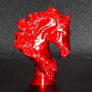 Лошадь статуэтка, бюст, красная, огненная (символ нового года 2026)