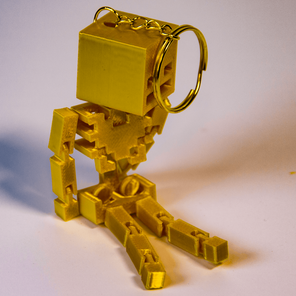 Золотой скелет из майнкрафт подвижный игрушка-брелок