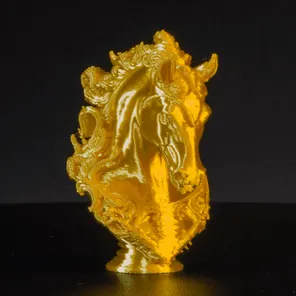 Лошадь статуэтка бюст золотая (символ нового года 2026)