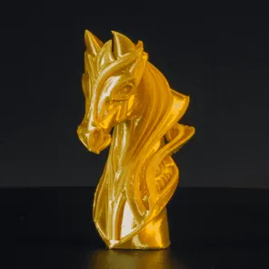 Лошадь статуэтка бюст золотая (символ нового года 2026)