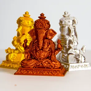 Декоративная статуэтка Ганеша, подарок и оберег, для богатства и привлечения денег - Красное золото