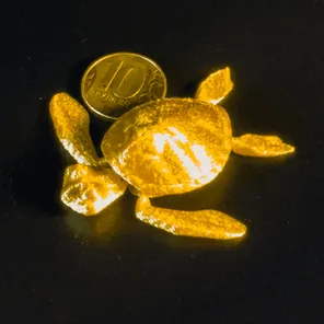 Черепаха подвижная 3D Игрушка - золотая